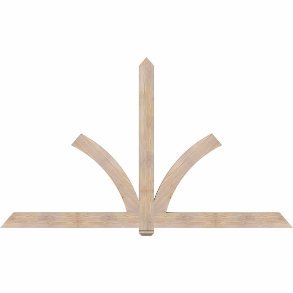 Ekena Millwork Redmond Smooth Timber Gable Bracket, Douglas Fir, 108"W x 63"H x 3 1/2"D x 5 1/2"F, 14/12 Pitch GBW108X63X0406RED00SDF - main